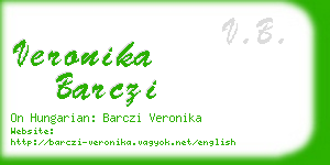 veronika barczi business card